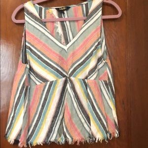 Open back peplum top